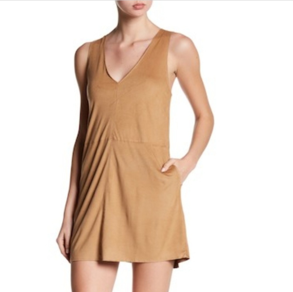 On the Road Large Camel Seude Dress